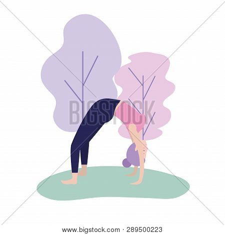 Waman Training Yoga Exercise Pose Vector Illustration