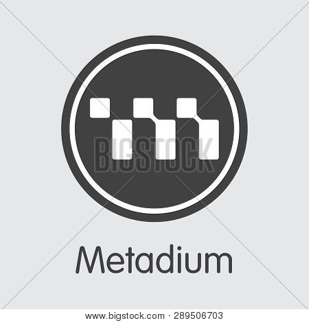 Meta - Metadium. The Logo Of Money Or Market Emblem.