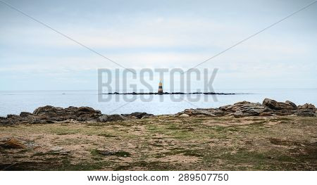 Remnant Of A Semaphore At Pointe Du But On The Wild Coast Of The Yeu Island