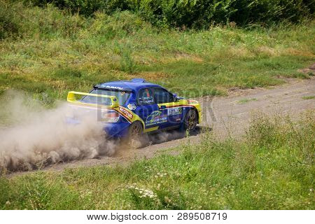 Russia, Rostov-on-don - July 30, 2016: Subaru Impreza Wrx At Rally Tikhiy Don 2016. Rally Russian Cu