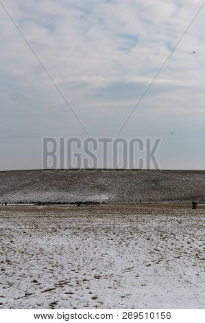Winter Landscape Scene With Ushakova Kepka In The Background In Spring, March
