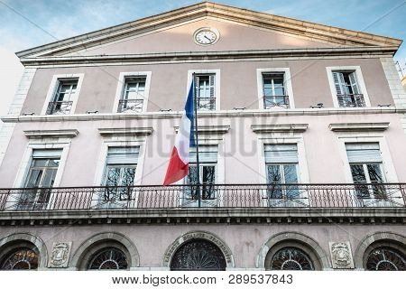 Architectural Detail Of City Hall Of Sete, France