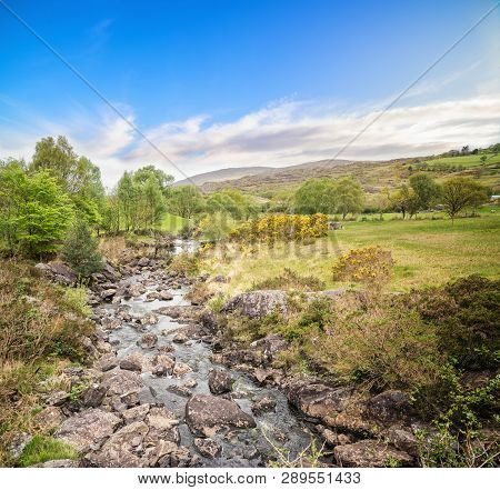 Beautiful  Landscape With Stony Mountain Stream In Kenmare, 
County Kerry, Ireland