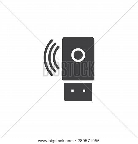 Usb Portable Modem Vector Icon. Filled Flat Sign For Mobile Concept And Web Design. Wireless Usb Mod