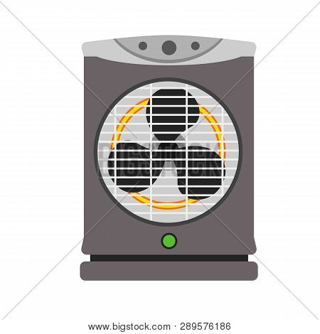 Modern Fan Heater Icon. Flat Illustration Of Modern Fan Heater Vector Icon For Web Design