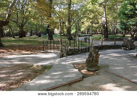 Agios Nikolaos Park Naousa Greece Europe