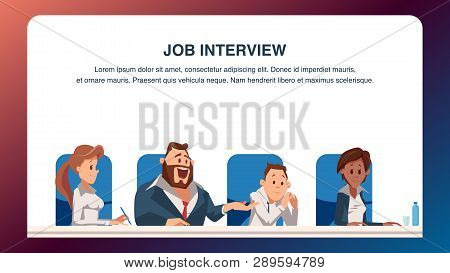 Office Team Sit On Chair. Job Interview Process. Group Of Man And Woman In Formal Suit. Human Resour