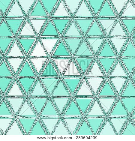 Urquoise And White Foil Geometric Mosaic Triangles