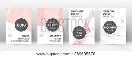 Cover Page Design Template. Modern Brochure Layout. Cool Trendy Abstract Cover Page. Pink And Blue G
