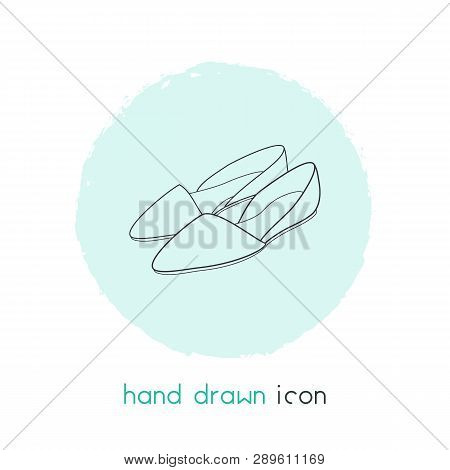 Dorsay Shoes Icon Line Element. Vector Illustration Of Dorsay Shoes Icon Line Isolated On Clean Back