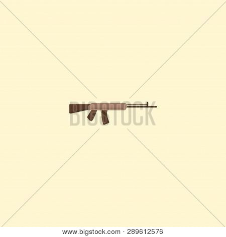 Kalashnikov Icon Flat Element.  Illustration Of Kalashnikov Icon Flat Isolated On Clean Background F