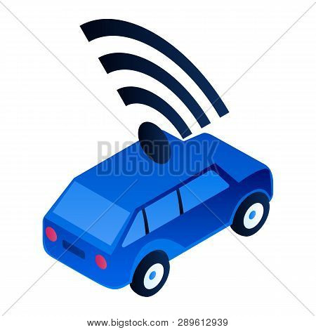 Modern Driverless Car Icon. Isometric Of Modern Driverless Car Icon For Web Design Isolated On White