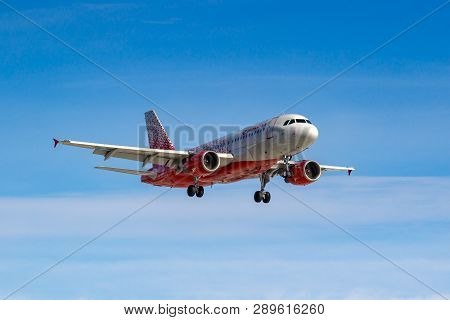 Moscow, Russia - March 14, 2019: Aircraft Airbus A319-115 Vp-biv Of Rossiya - Russian Airlines Going