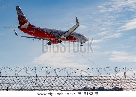 Moscow, Russia - March 14, 2019: Aircraft Boeing 737-8lj(wl) Vp-boa Of Rossiya - Russian Airlines Go