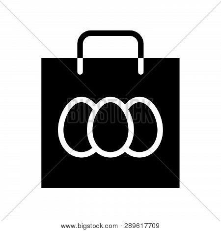 Easter Bag Vector, Isolated Easter Solid Design Icon