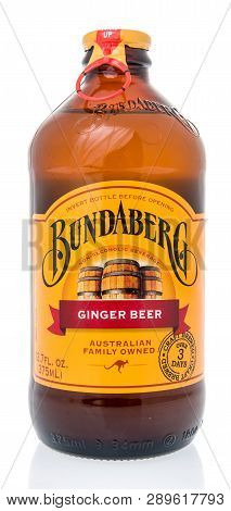 Winneconne, Wi - 10 March 2019: A Bottle Of  Bundaberg Ginger Beer On An Isolated Background
