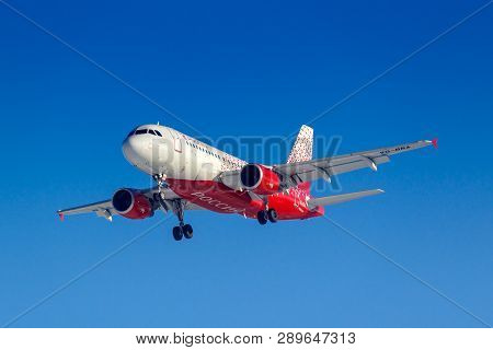 Moscow, Russia - March 14, 2019: Aircraft Airbus A319-100 Vq-bba Of Rossiya - Russian Airlines Going