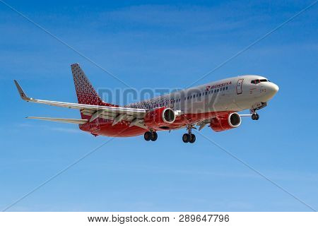 Moscow, Russia - March 14, 2019: Aircraft Boeing 737-8lj(wl) Vp-boa Of Rossiya - Russian Airlines Go