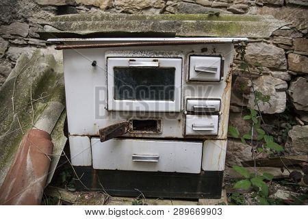 Abandoned Stove In An Abandoned Village Slapnik In Region Goriška Brda, Slovenia.