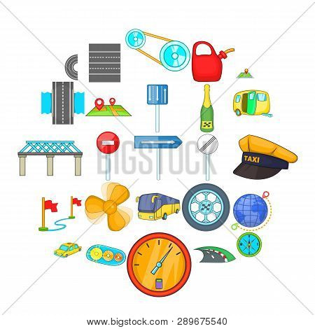 Autobahn Icons Set. Isometric Set Of 25 Autobahn Icons For Web Isolated On White Background