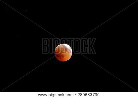 Bloody Full Moon In A Black Sky