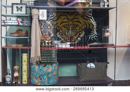 The Showcase Of The Liberty Department Store In Regent Street, London. Opened In 1875 Store Is Ident