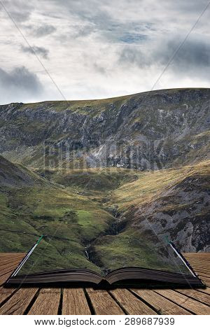 Beautiful Detail Landscape Image Of Mountain Of Tryfan Near Llyn Ogwen In Snowdonia During Early Aut