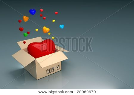 cuore in scatola