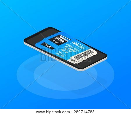 Online Cinema, Internet Streaming. Web Banners, Web Sites, Printed Materials. Vector Stock Illustrat