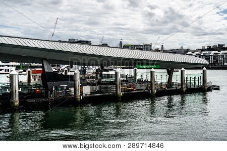Barangaroo Ferry Wharf 1 View In Darling Harbour Sydney Nsw Australia