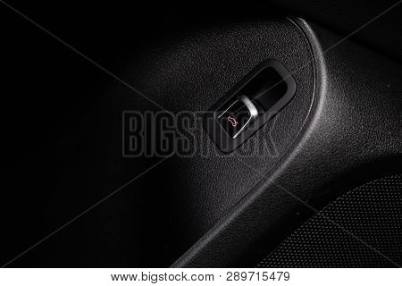 Novosibirsk, Russia - March 15, 2019:  Audi Q5,close-up Of The Trunk Release Button. Photography Of 