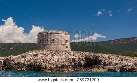 Monastery Of The Assumption. Island In The Bay Of Kotor, Montenegro