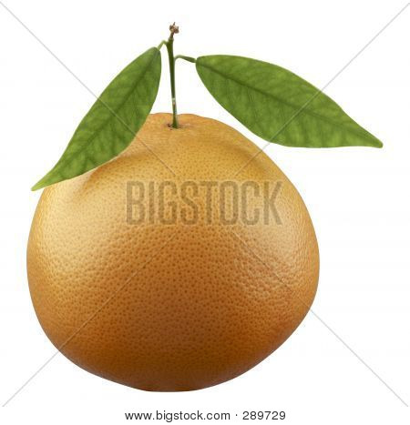 Naranja con hojas