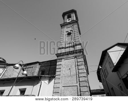 San Giuseppe Church In Alba In Black And White