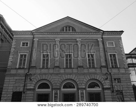 Teatro Sociale (social Theatre) In Alba In Black And White