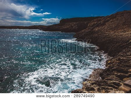 Beautiful Sea Shore In Cyprus. A View Of A Sea Shore In Kavo Greko Nenar Aiya Napa, Cyprus