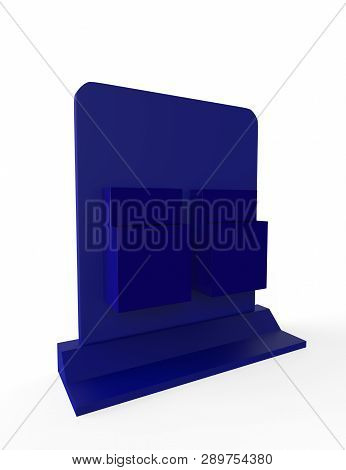 Flyer Holder Box  For Customisation 3d Illustration