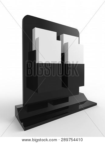 Flyer Holder Box  For Customisation 3d Illustration