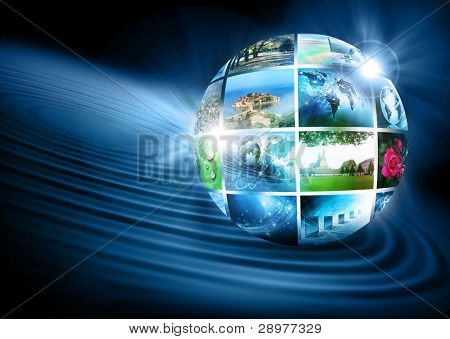 Fernsehen und Internet-Produktion-Technologie-Konzept
