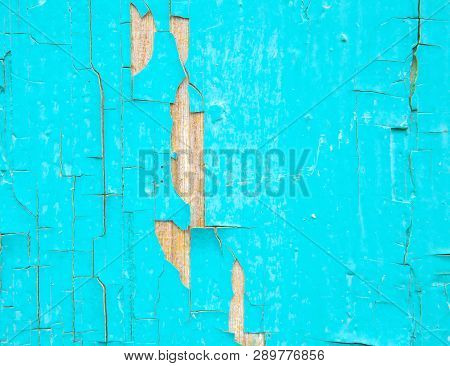 Old Wooden Board, Paint Drops Off The Board