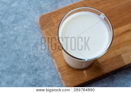 Turkish Drink Ayran Or Kefir / Buttermilk Made With Yogurt.
