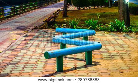 Blue Iron Is A Sawtooth Intended For Exercise In The Park
