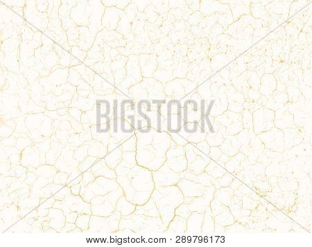Vector Gold Chic Texture. Patina Scratch Golden Distress Grunge Background. Gold Distressed Effect.