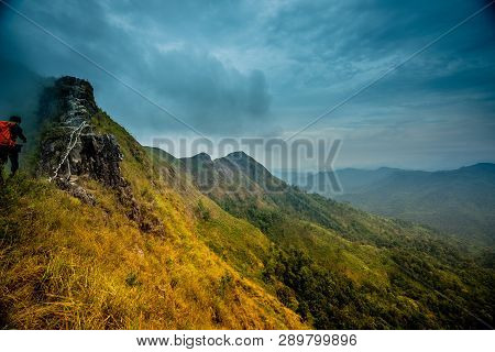 Khao Chang Phueak Is A Mountain With In Thong Pha Phum National Park In Kanchanaburi, Thailand.it Is