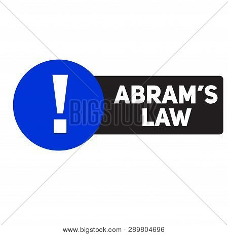 Abram Law Advertising Sticker, Label, Stamp On White