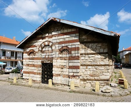 Ancient Church Of St. Todor On A Small Street In The Old Town Of Nessebar, Black Sea Coast, Bulgaria