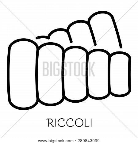 Riccoli Pasta Icon. Outline Riccoli Pasta Icon For Web Design Isolated On White Background