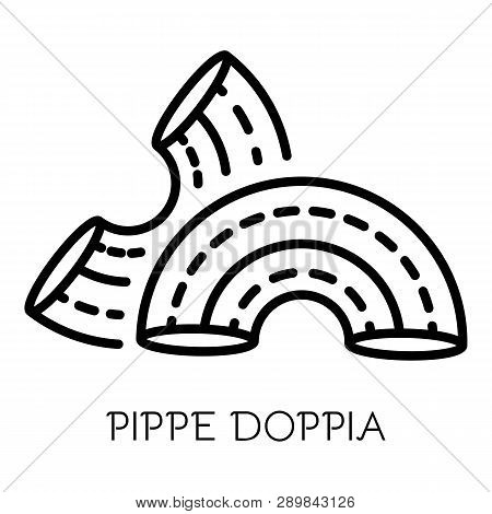 Pippe Doppia Icon. Outline Pippe Doppia Icon For Web Design Isolated On White Background