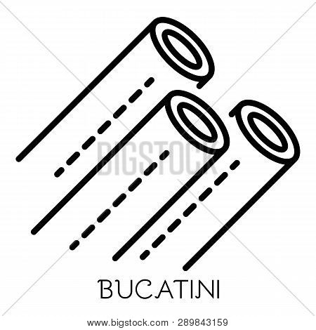Bucatini Pasta Icon. Outline Bucatini Pasta Icon For Web Design Isolated On White Background