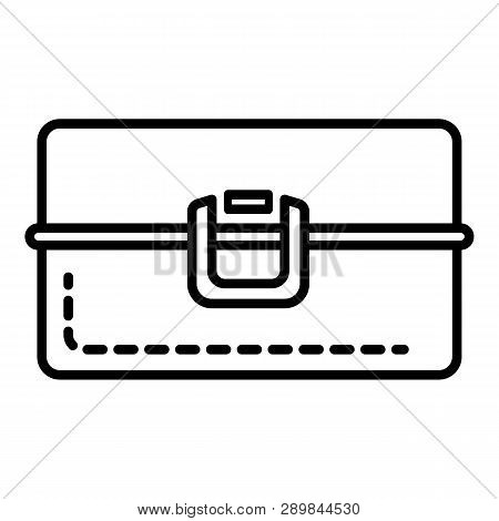 Metal Lunchbox Icon. Outline Metal Lunchbox Icon For Web Design Isolated On White Background